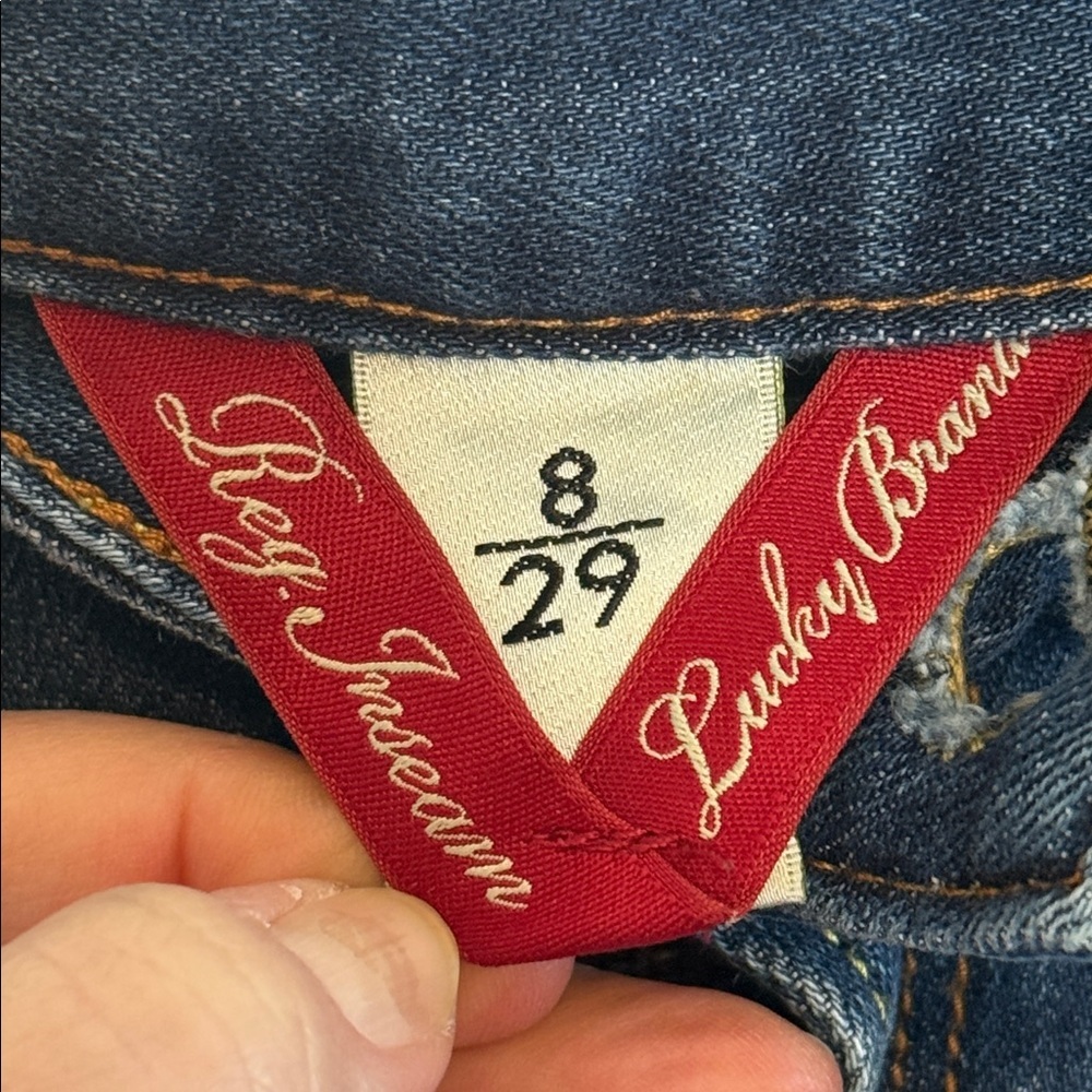 Lucky Brand Women's Regular Inseam Vtg Straight Crop Low Rise Jeans Size 8 - Picture 2 of 6